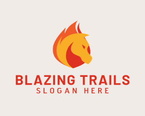 Wild Flame Horse  logo design