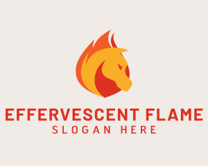 Wild Flame Horse  logo design