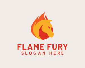 Wild Flame Horse  logo design