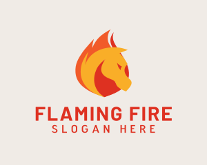 Wild Flame Horse  logo design