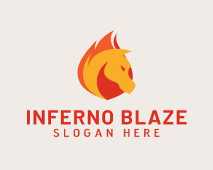 Wild Flame Horse  logo design