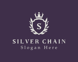 Silver Crown Shield logo design