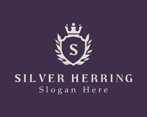 Silver Crown Shield logo design