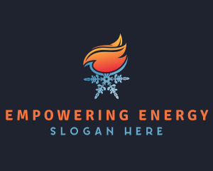 Fire & Snowflake Energy logo design