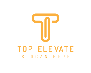 Orange T Clip logo design