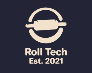 Rolling Pin Circle Badge logo