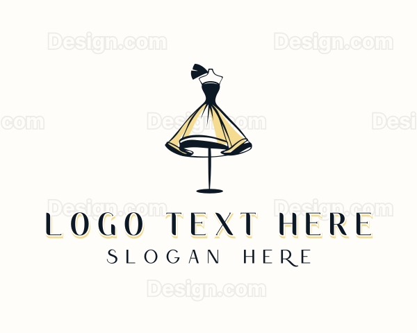 Gown Seamstress Dressmaker Logo