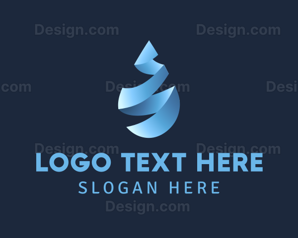 Liquid Water Droplet Logo