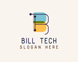 Tech Software Letter B logo design