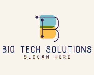 Tech Software Letter B logo design