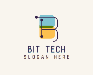 Tech Software Letter B logo design