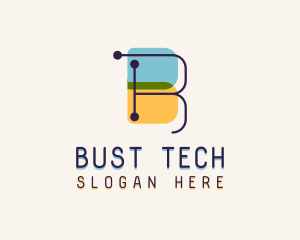 Tech Software Letter B logo design