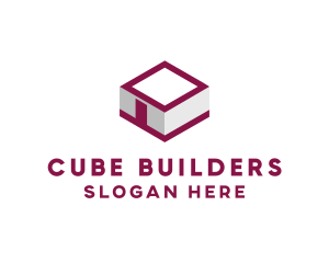 Isometric Cube Room logo design