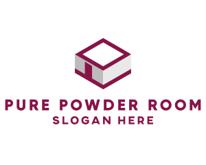 Isometric Cube Room logo design