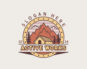 Cabin Mountain Travel logo design