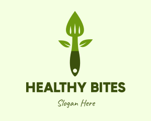 Healthy Salad Spatula logo design