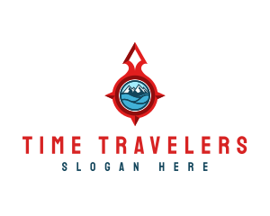 Travel Compass Arrow logo design