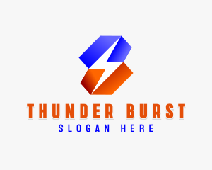 Thunder Bolt Electricity logo design