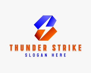 Thunder Bolt Electricity logo design