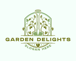 Shovel Plant Gardening logo design