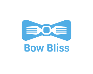 Fork Bow Tie logo design