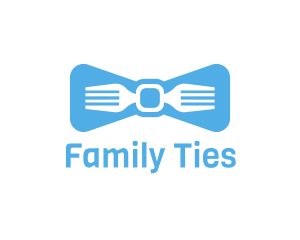 Fork Bow Tie logo design