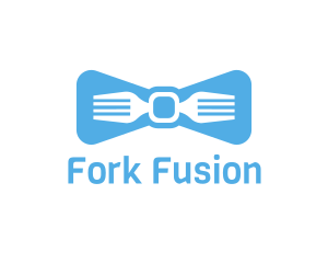 Fork Bow Tie logo design