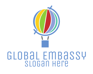 Global Hot Air Balloon logo design