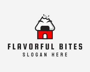 Onigiri House Bite logo design