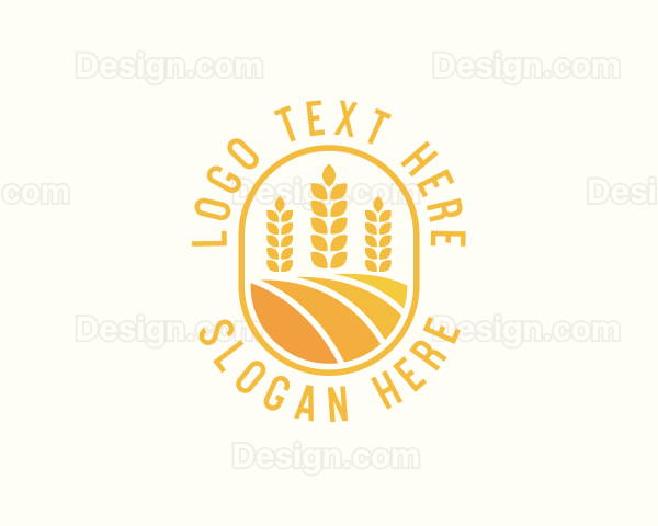 Agriculture Wheat Crop Logo