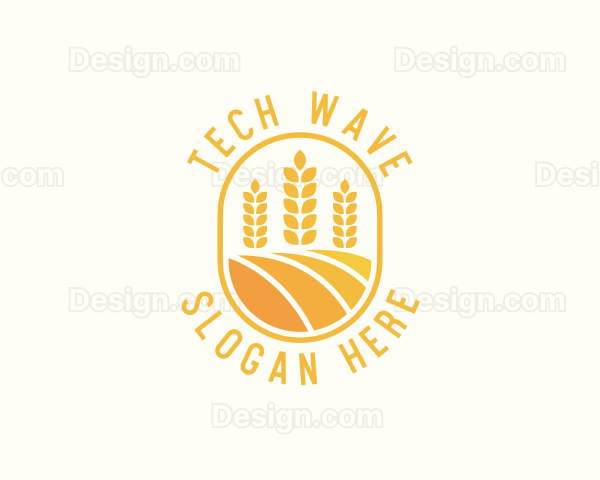 Agriculture Wheat Crop Logo