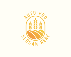 Agriculture Wheat Crop Logo