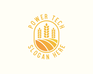 Agriculture Wheat Crop Logo