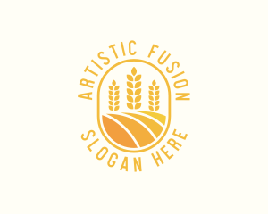 Agriculture Wheat Crop logo design