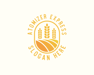 Agriculture Wheat Crop logo design