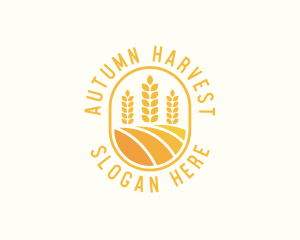 Agriculture Wheat Crop logo design