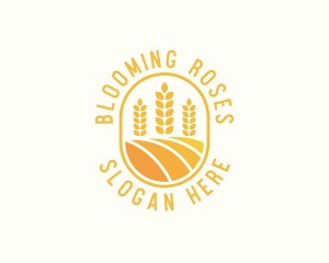 Agriculture Wheat Crop logo design