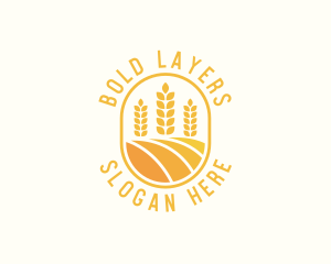 Agriculture Wheat Crop logo design