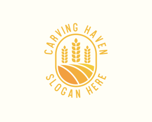 Agriculture Wheat Crop logo design