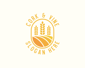 Agriculture Wheat Crop logo design