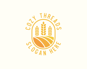 Agriculture Wheat Crop logo design