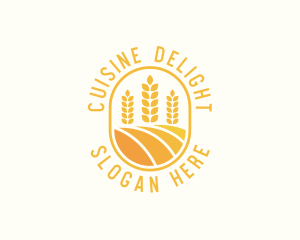 Agriculture Wheat Crop logo design