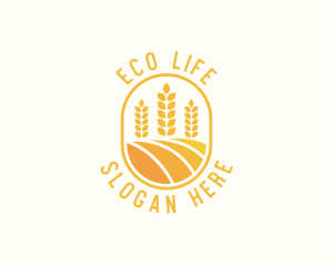 Agriculture Wheat Crop logo design