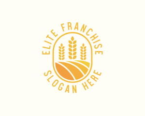 Agriculture Wheat Crop logo design