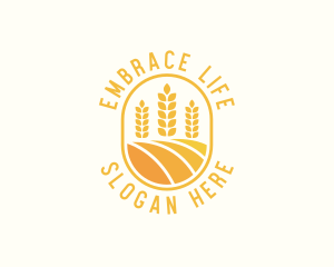 Agriculture Wheat Crop logo design