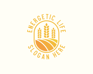 Agriculture Wheat Crop logo design