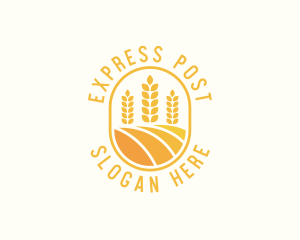 Agriculture Wheat Crop logo design