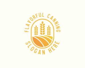 Agriculture Wheat Crop logo design