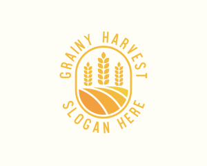 Agriculture Wheat Crop logo design