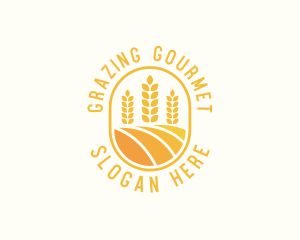 Agriculture Wheat Crop logo design